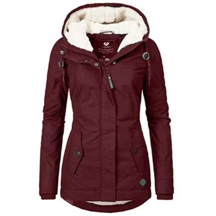 Helvano | Gefütterter Wintermantel mit Kapuze für Damen
