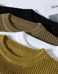 Helvano | Herren-Strickpullover mit Waffelstruktur