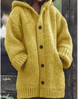 Helvano | Strickjacke mit Kapuze und Knöpfen für Damen