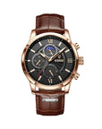 Helvano | Klassische Herrenuhr mit Lederarmband
