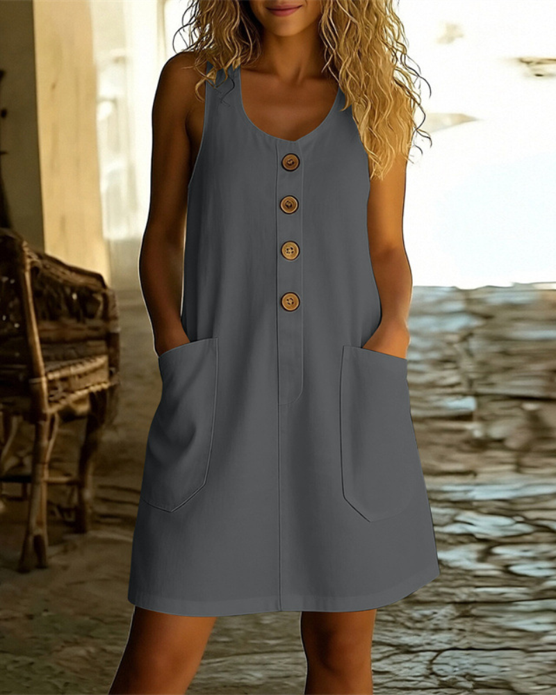 Helvano | Sommerkleid mit Knopfleiste für Damen