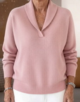 Helvano | Oversized Pullover mit V-Ausschnitt für Damen