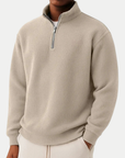 Helvano | Herren Strickpullover mit Zip-Kragen