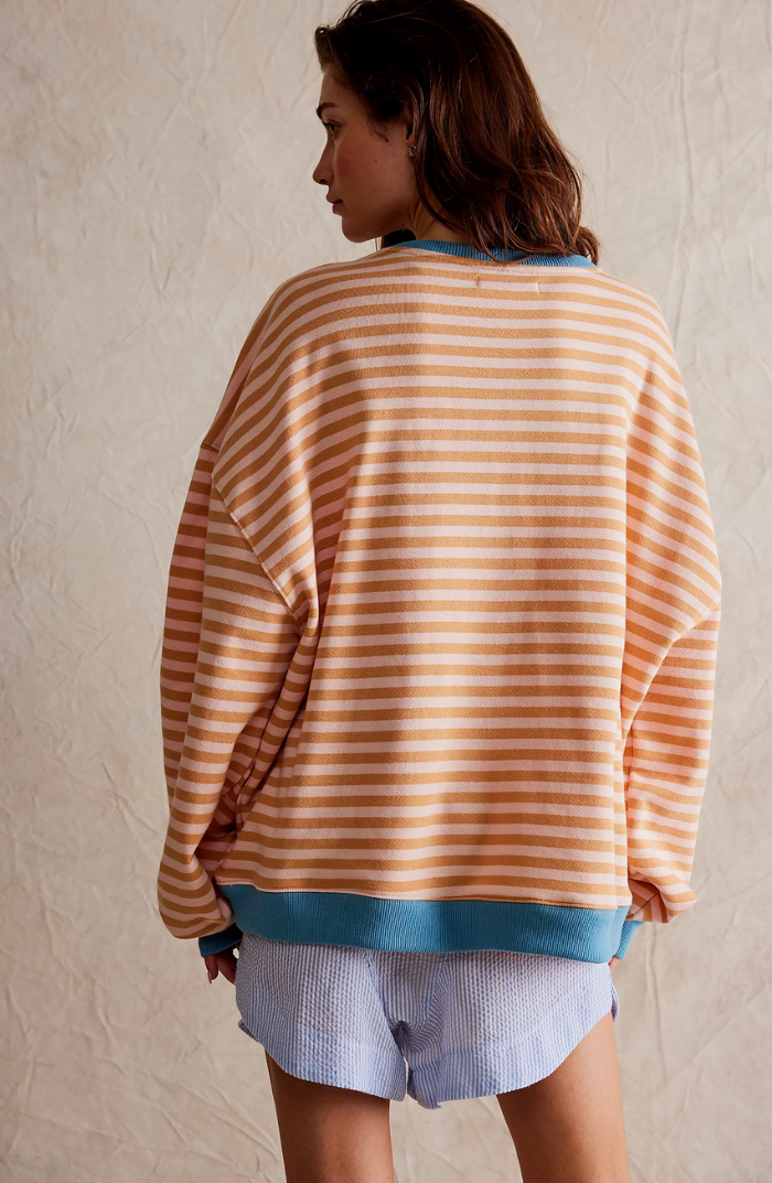 Helvano | Oversized Gestreiftes Damen Sweatshirt