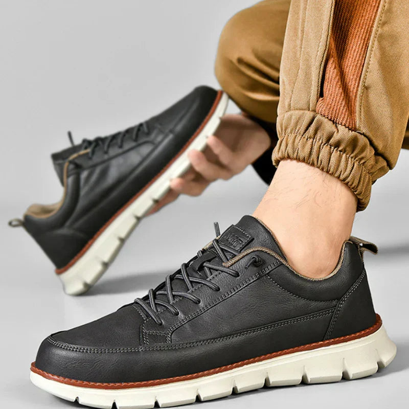 Helvano | Ledersneaker mit Fussgewölbestütze für Herren