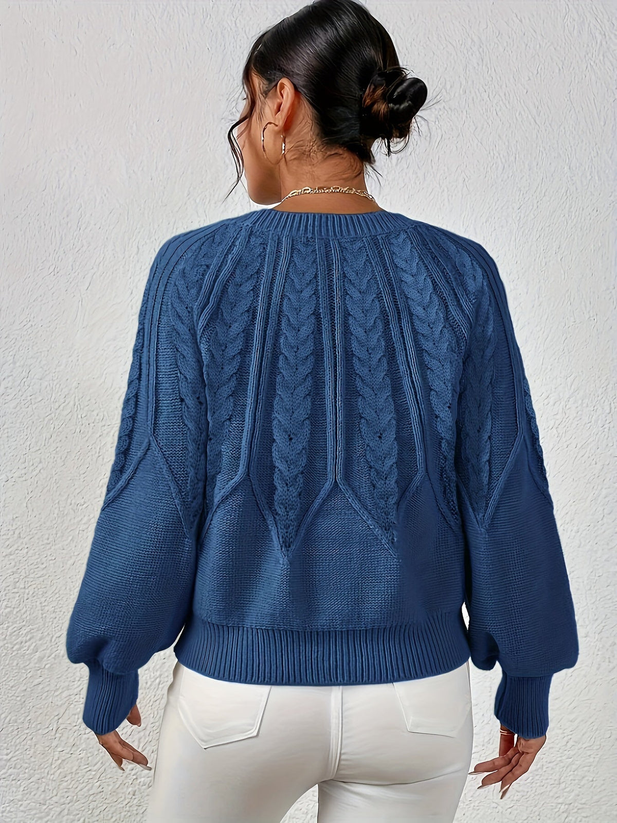 Helvano | Lockerer Zopfstrickpullover für Damen