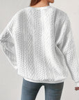 Helvano | Zopfstrick-Sweatshirt für Damen