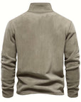Helvano | Herren Strickpullover mit Stehkragen und Half-Zip