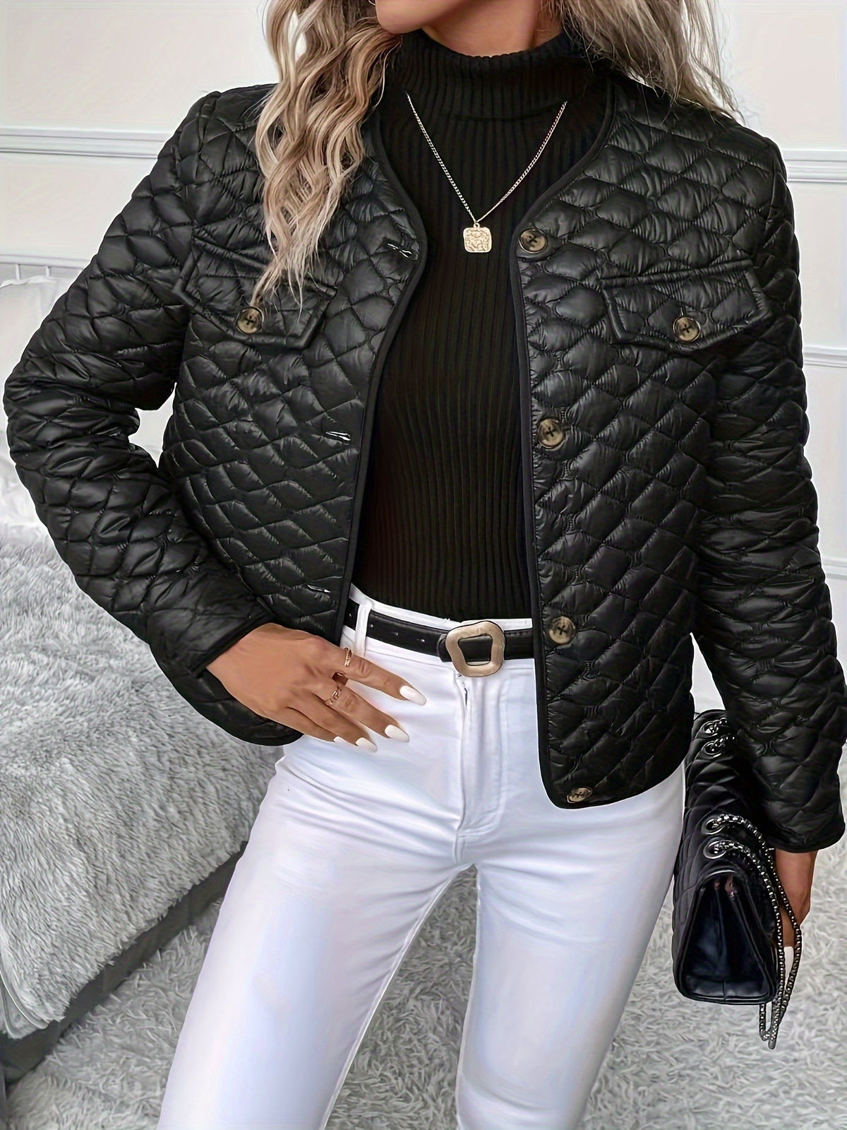 Helvano | Steppjacke mit Rautensteppung für Damen