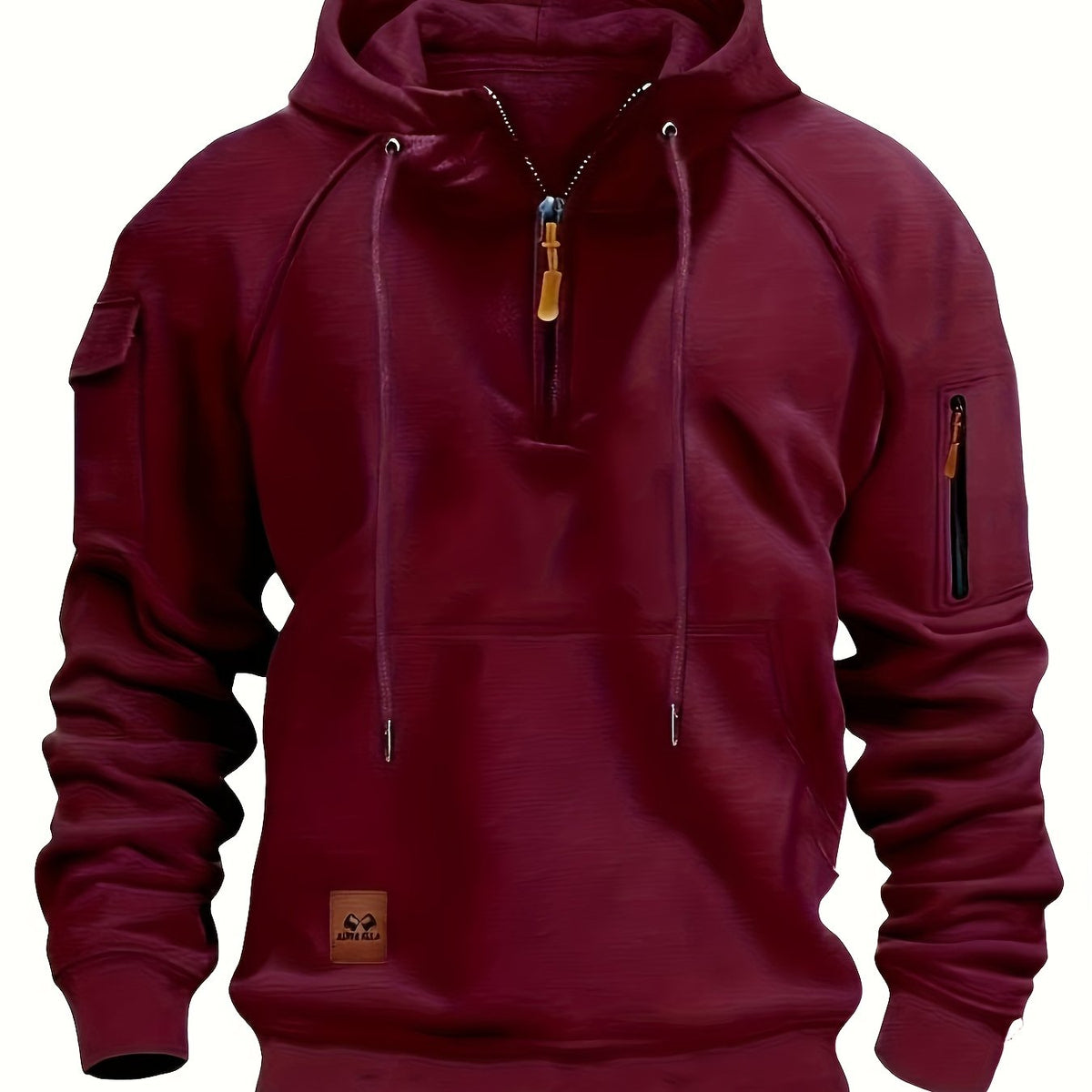 Helvano | Utility-Hoodie mit Kurzreissverschluss für Herren