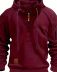 Helvano | Utility-Hoodie mit Kurzreissverschluss für Herren