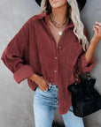 Helvano | Cordjacke mit Knöpfen für Damen