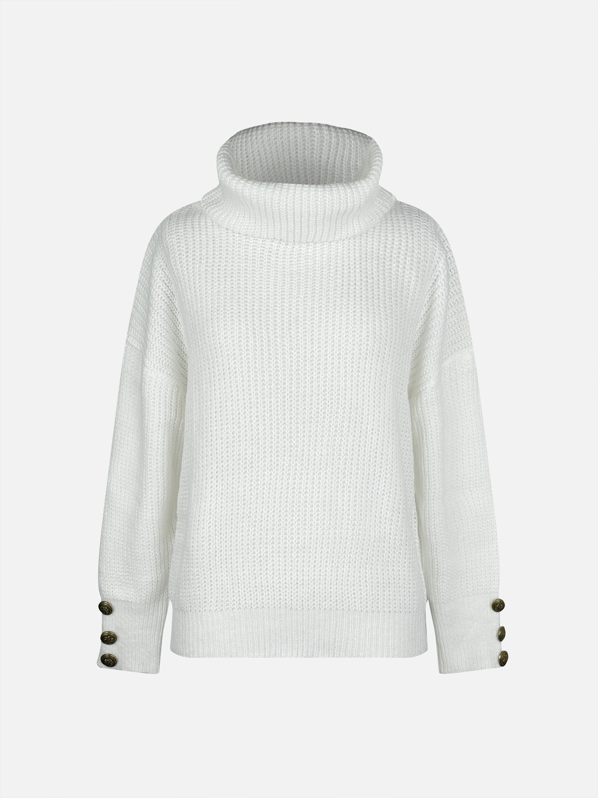 Helvano | Damen Strickpullover mit Wasserfallkragen