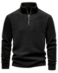 Helvano | Herren Strickpullover mit Stehkragen und Half-Zip