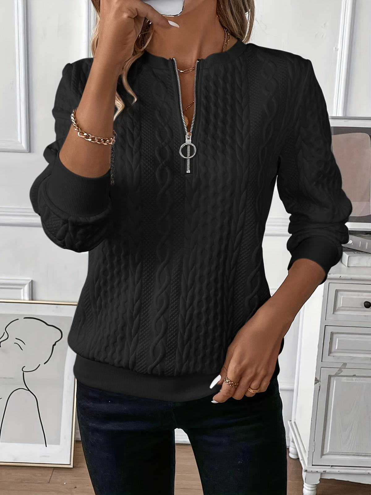 Helvano | Eleganter Zip-Pullover für Herren
