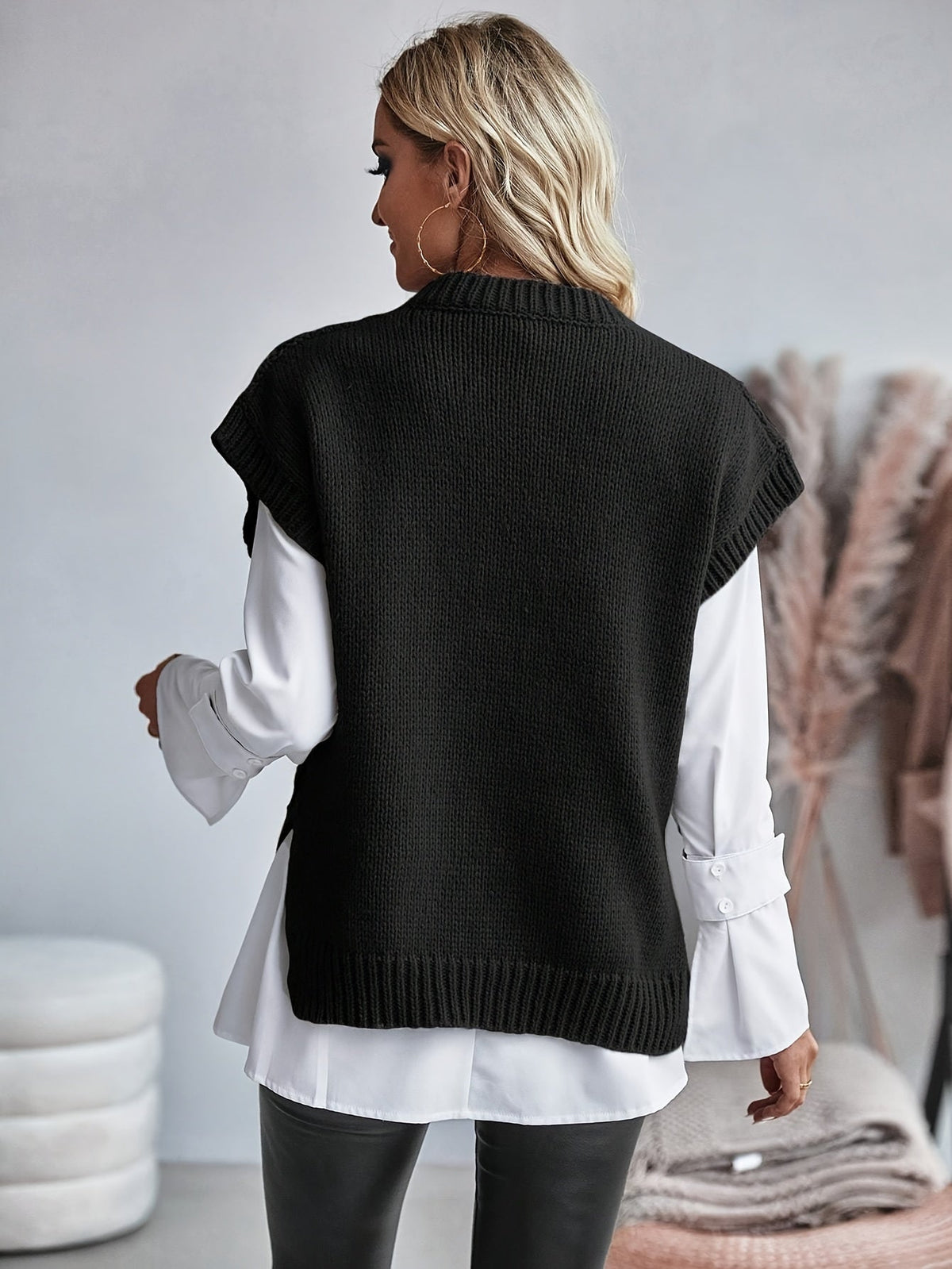Helvano | Zopfstrick-Pullunder für Damen