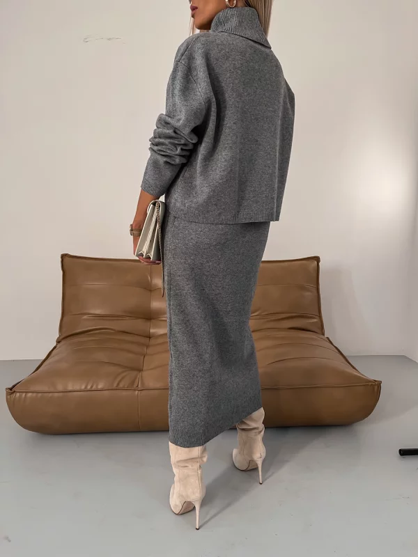 Helvano | Jersey-Midikleid mit Rollkragen für Damen