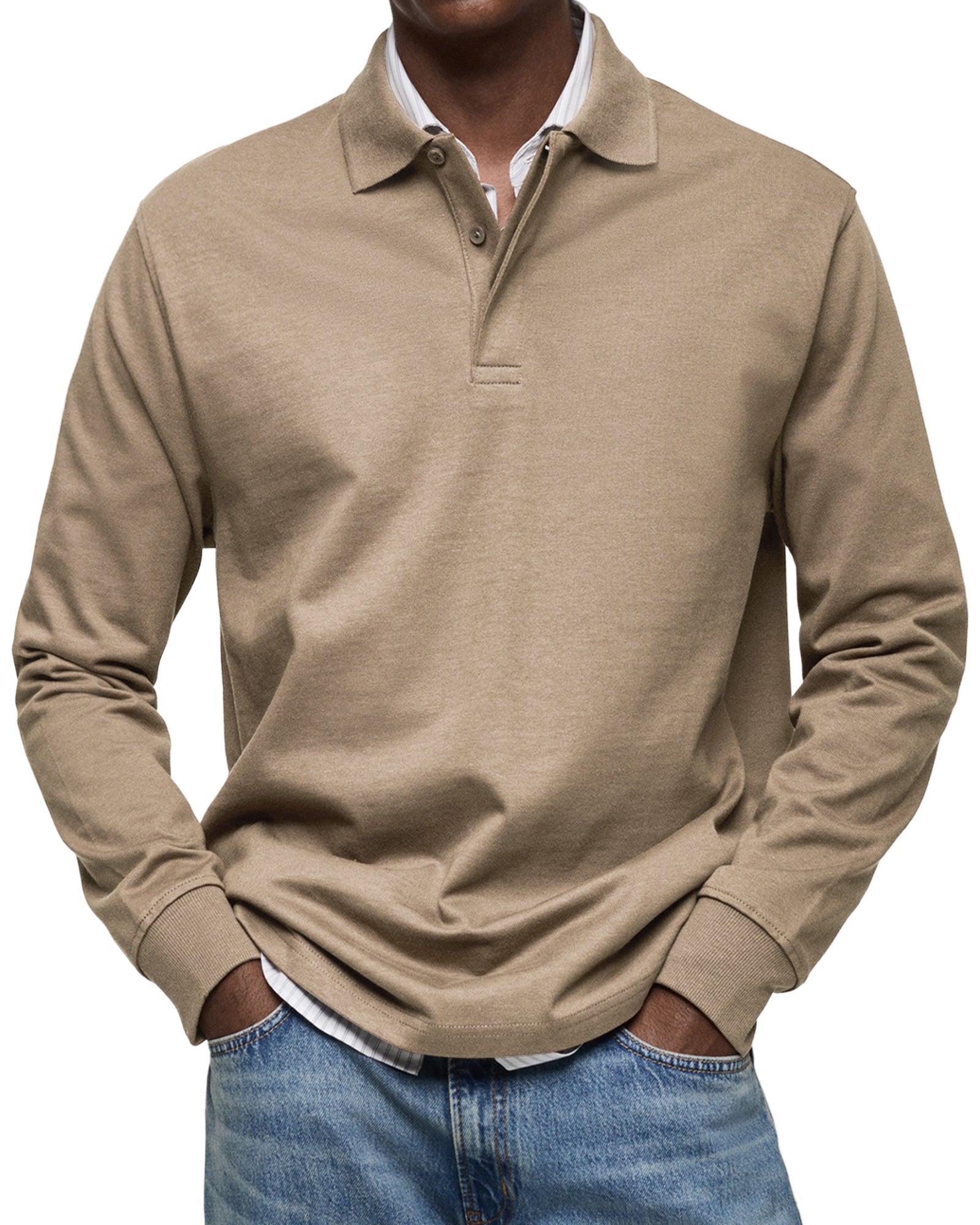 Helvano | Langarm-Poloshirt für Herren