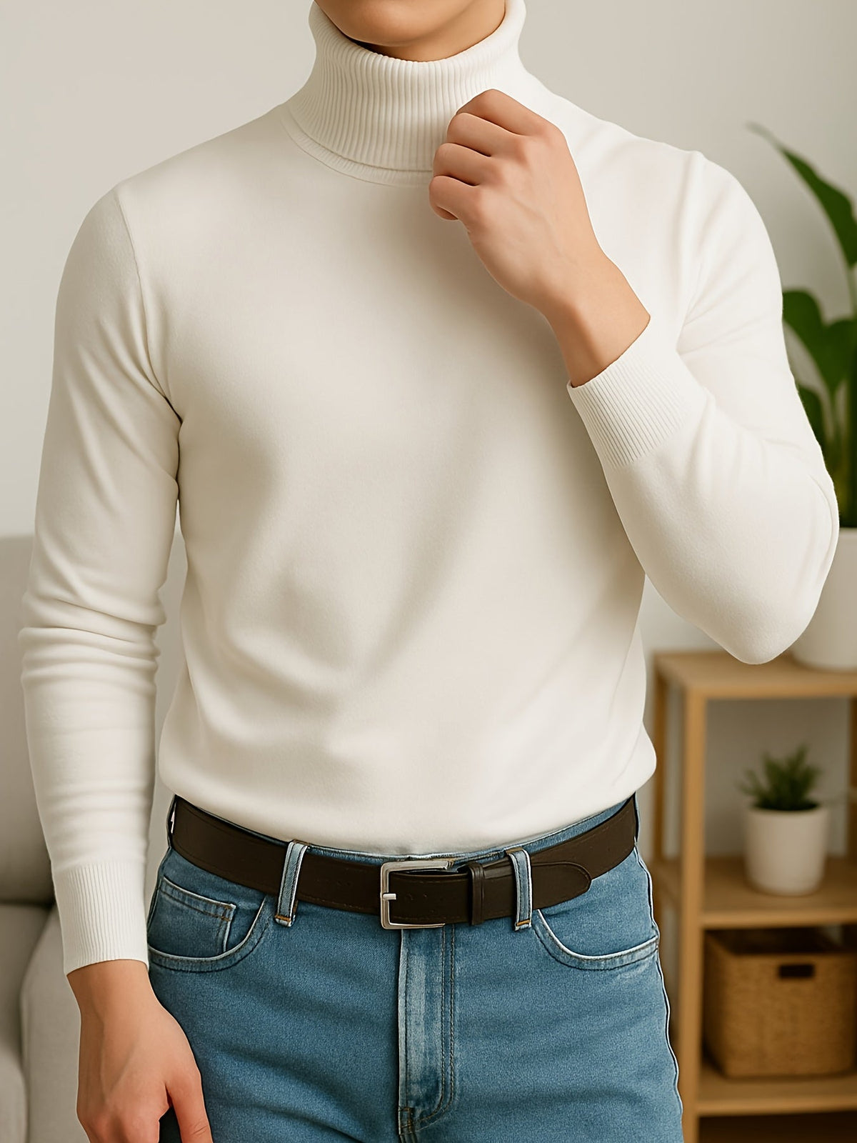 Helvano | Strickpullover mit Stehkragen für Herren