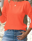 Helvano | Damen Strickpullover mit Ajour-Ärmeln