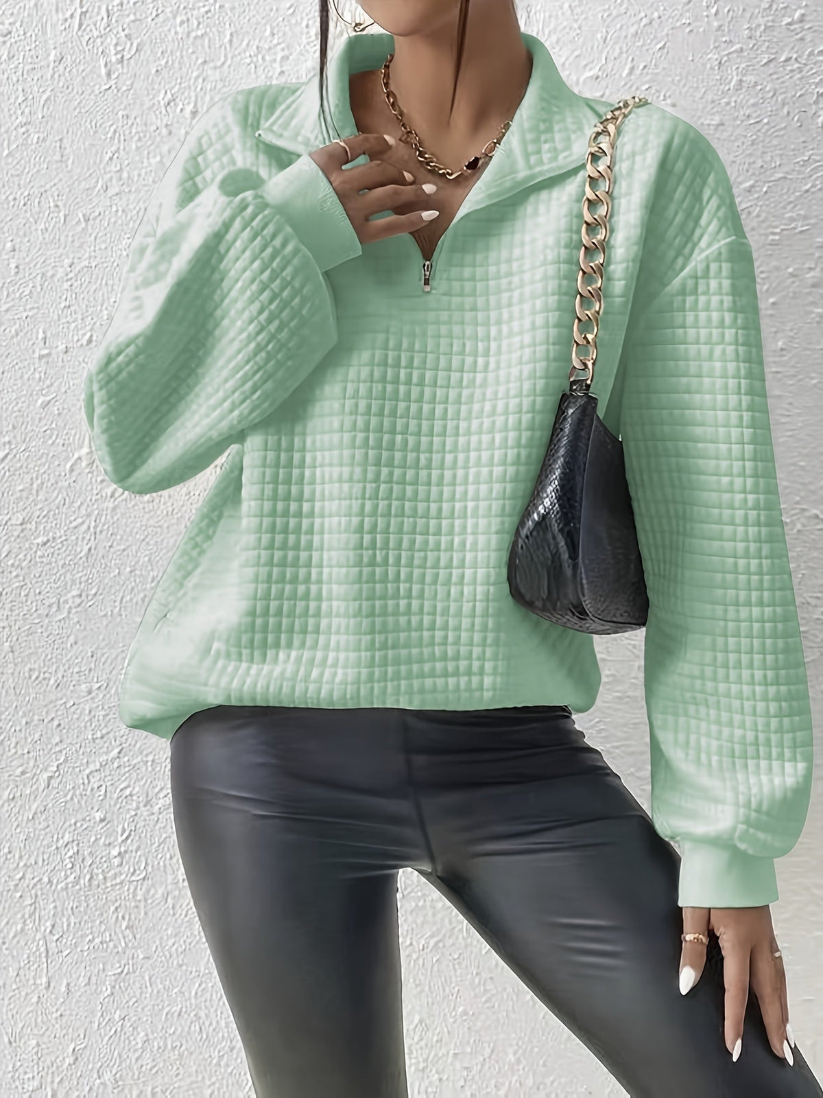 Helvano | Lockerer Half-Zip-Pullover für Damen