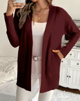 Helvano | Lockere offene Strickjacke für Damen