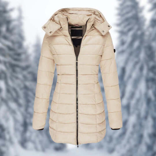 Helvano | Mittellanger Wintermantel mit abnehmbarer Kapuze für Damen