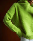 Helvano | Damen Strickpullover mit Stehkragen