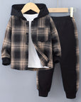 Helvano | 2-teiliges Jungen-Set mit Karo-Hoodie und Jogginghose