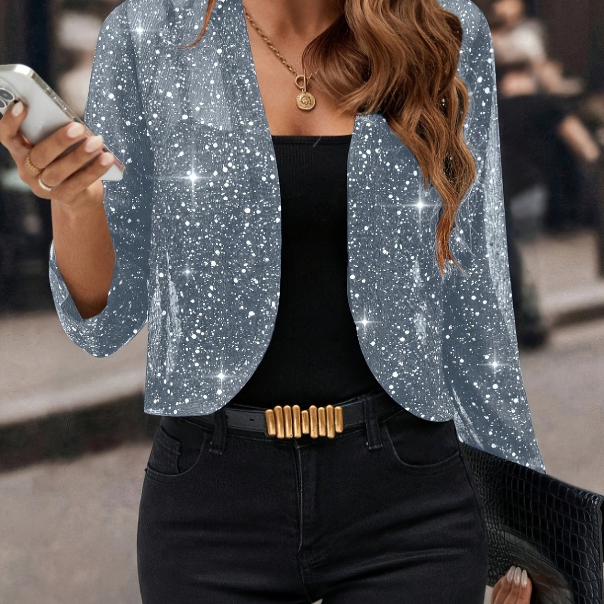 Helvano | Kurze Glanz-Jacke für Damen