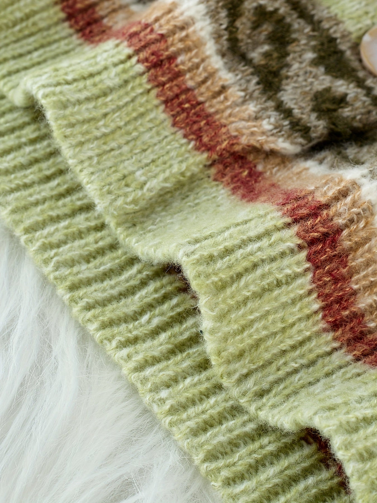Helvano | Gemusterte Herren-Strickjacke mit Knopfleiste