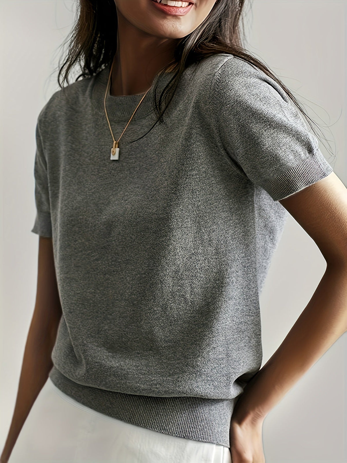 Helvano | Feinstrick-Kurzarmpullover für Damen