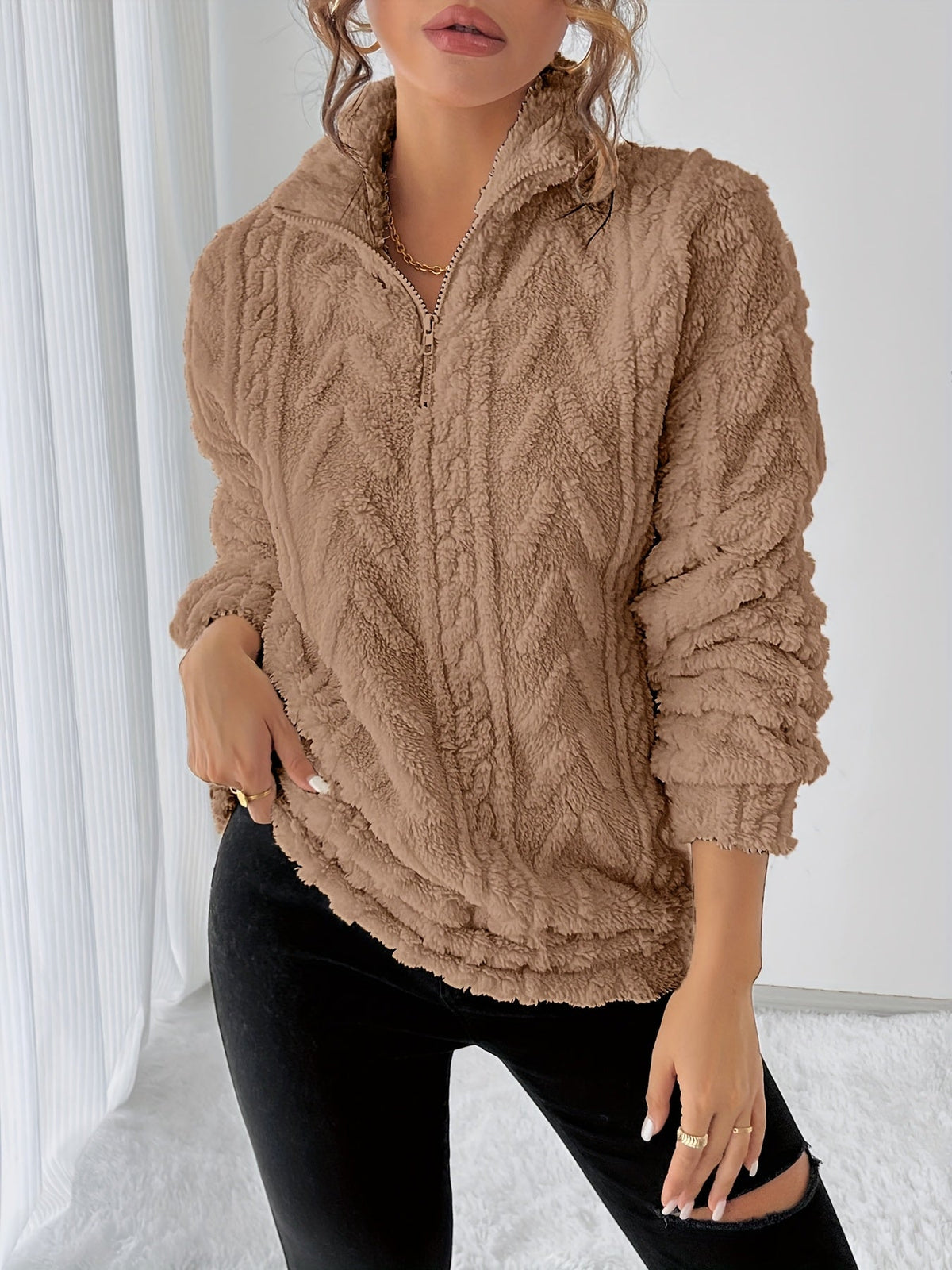 Helvano | Strukturierter Strickpullover für Damen