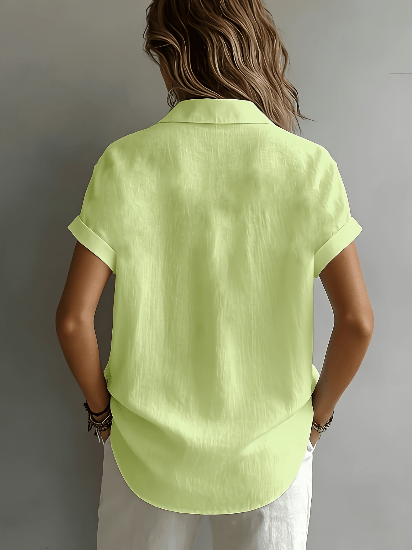 Helvano | Leinenbluse mit Kragen für Damen