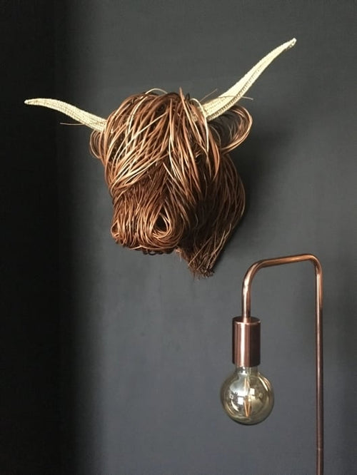 Helvano | Kuh Wandskulptur für die Wand