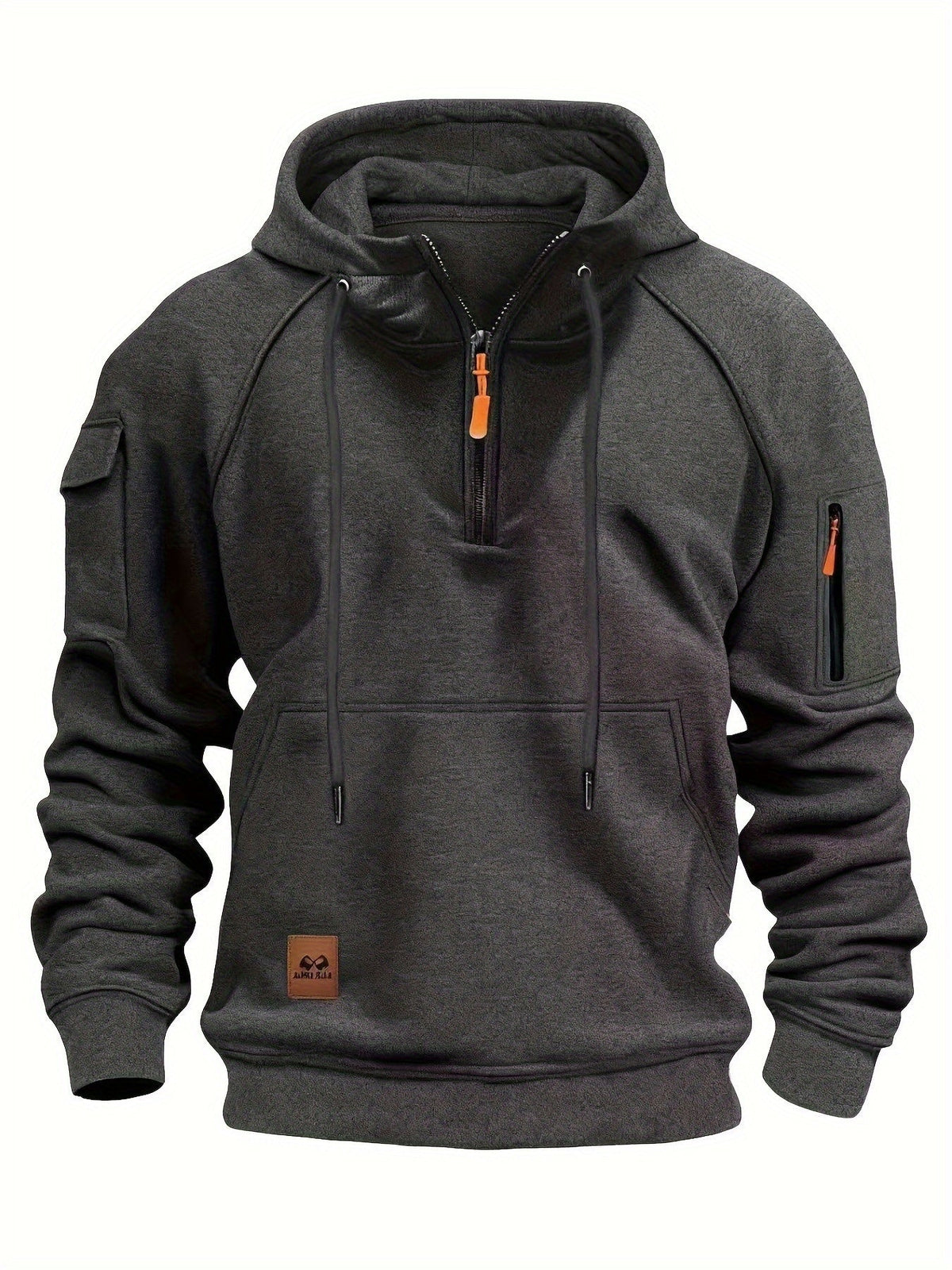 Helvano | Utility-Hoodie mit Kurzreissverschluss für Herren