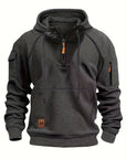 Helvano | Utility-Hoodie mit Kurzreissverschluss für Herren
