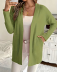 Helvano | Lockere offene Strickjacke für Damen