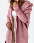 Helvano | Oversized Strickjacke mit Kapuze für Damen
