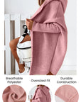 Helvano | Oversized Strickjacke mit Kapuze für Damen