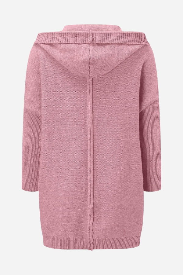 Helvano | Oversized Strickjacke mit Kapuze für Damen