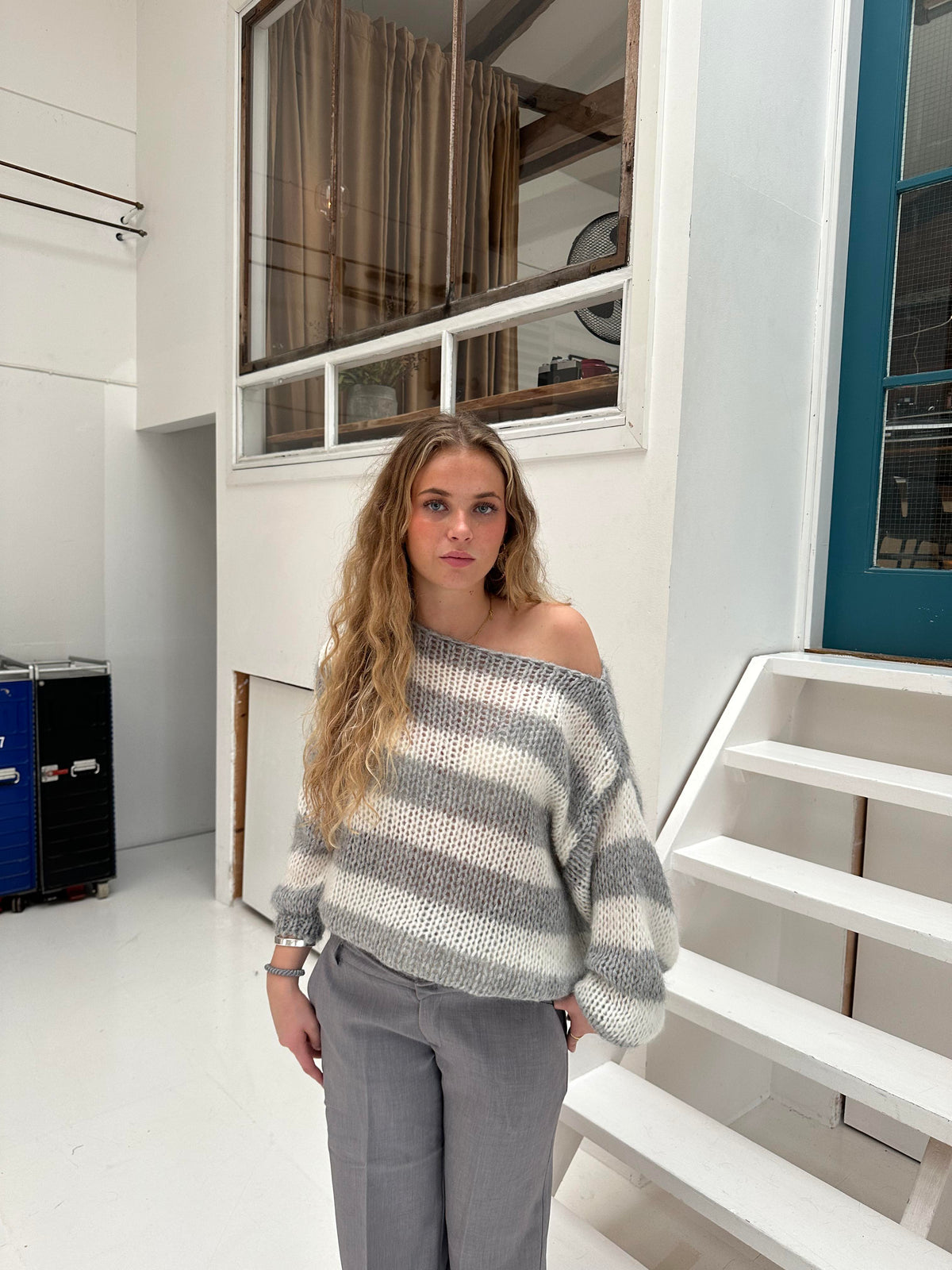 Helvano | Gestreifter Strickpullover für Damen