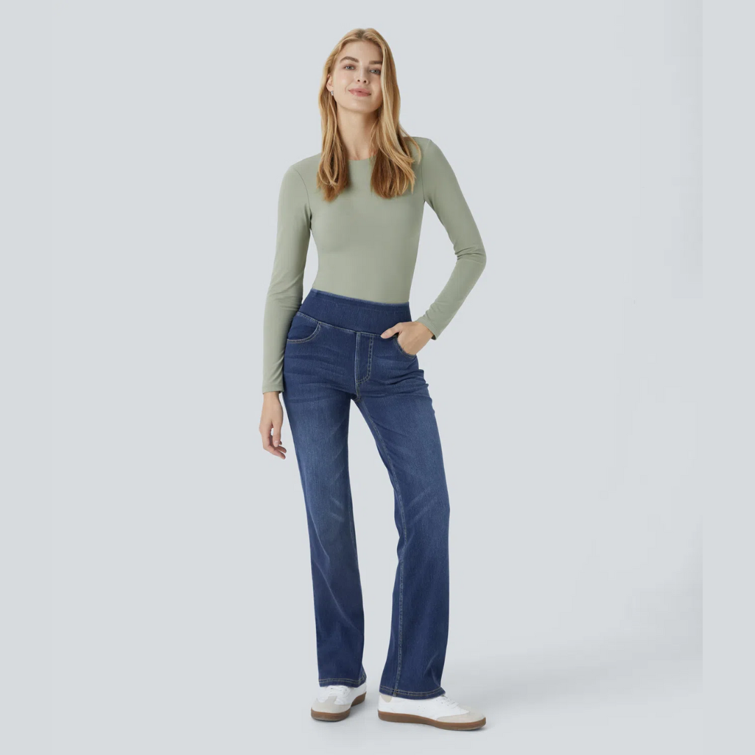 Helvano | Bootcut-Jeans mit hohem Bund für Damen