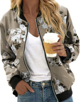 Helvano | Damen Bomberjacke mit Blumenmuster