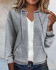 Helvano | Strickjacke mit Kapuze und Reissverschluss für Damen