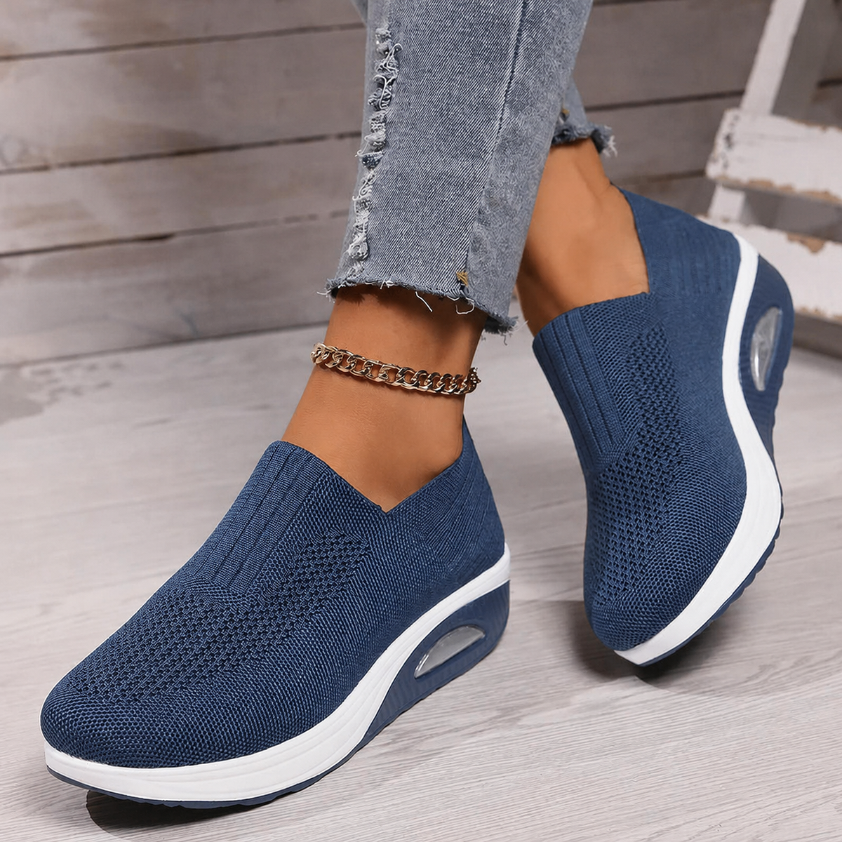 Helvano | Slip-On Mesh-Sneaker für Damen