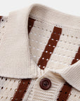 Helvano | Herren Set Leinenhose & gestreiftes Hemd in Beige