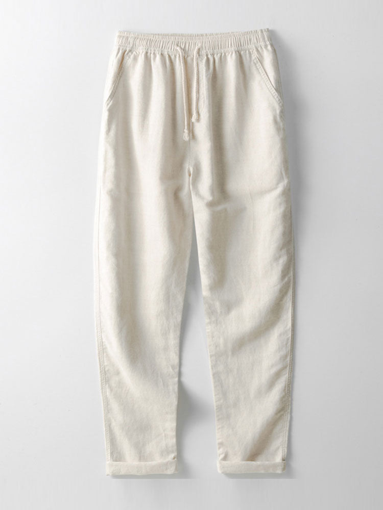 Helvano | Herren-Set Häkelhemd &amp; Leinenhose