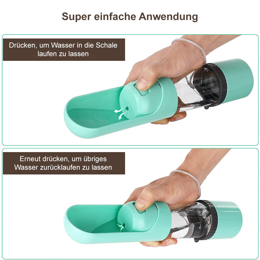 Helvano | 2-in-1 Futter- und Wasserflasche für Hunde