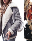 Helvano | Bikerjacke in Wildlederimitat für Damen